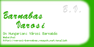 barnabas varosi business card